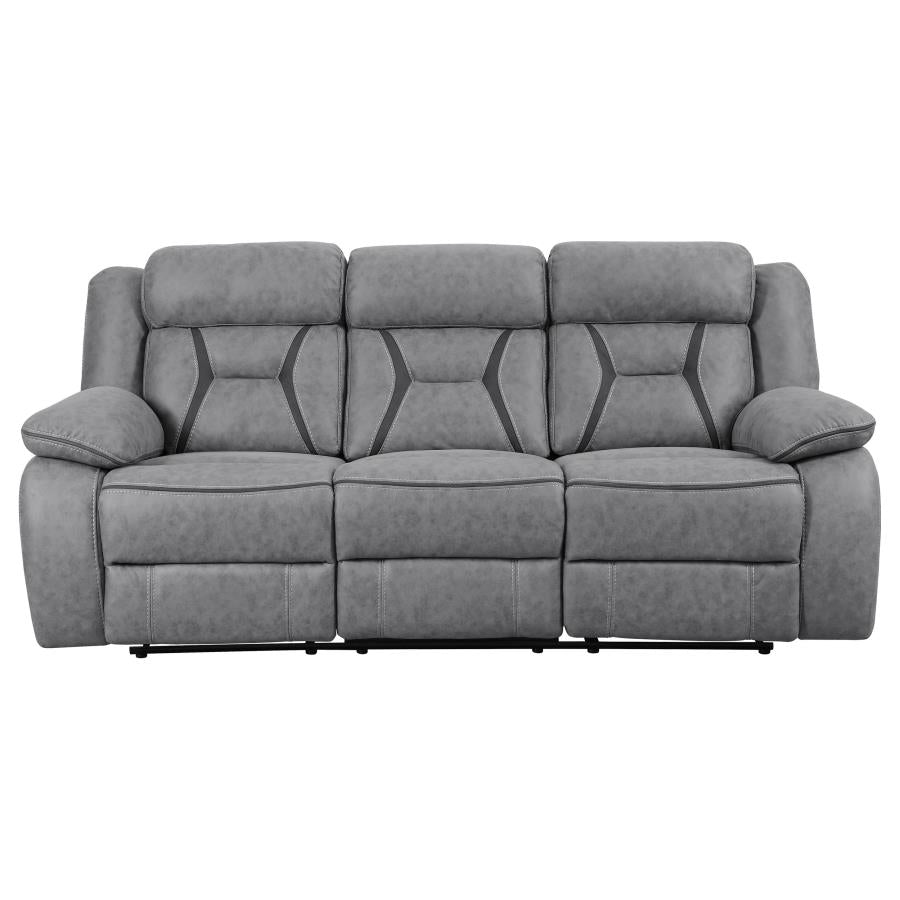 Higgins Grey Motion Sofa - furniture place usa