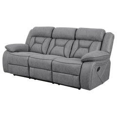 Higgins Grey Motion Sofa - furniture place usa