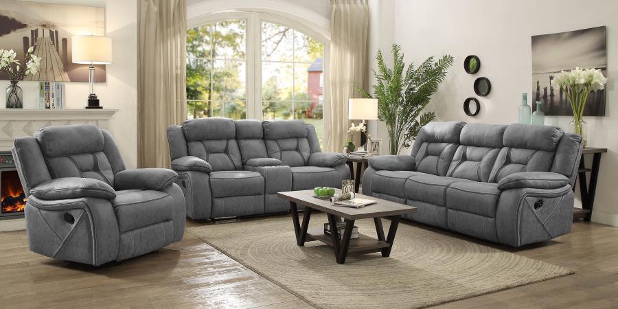 Higgins Grey Motion Sofa - furniture place usa