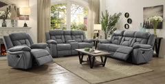 Higgins Grey Motion Sofa - furniture place usa