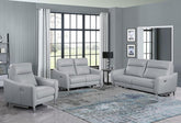 Derek Grey 3 Pc Power Sofa Set - furniture place usa