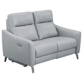 Derek Grey Power Loveseat - furniture place usa