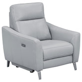 Derek Grey Power Recliner - furniture place usa