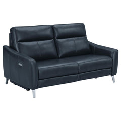 Derek Blue Power Sofa - furniture place usa