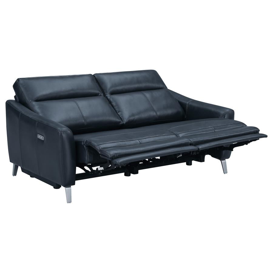 Derek Blue Power Sofa - furniture place usa