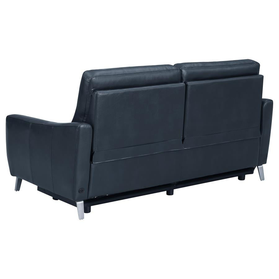 Derek Blue Power Sofa - furniture place usa
