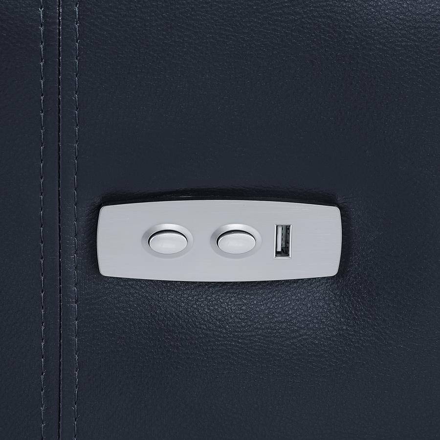 Derek Blue Power Sofa - furniture place usa