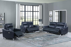 Derek Blue Power Sofa - furniture place usa