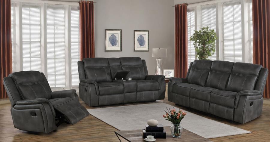 Lawrence Black 3 Pc Motion Sofa Set - furniture place usa
