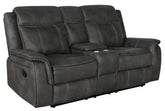 Lawrence Black Motion Loveseat - furniture place usa
