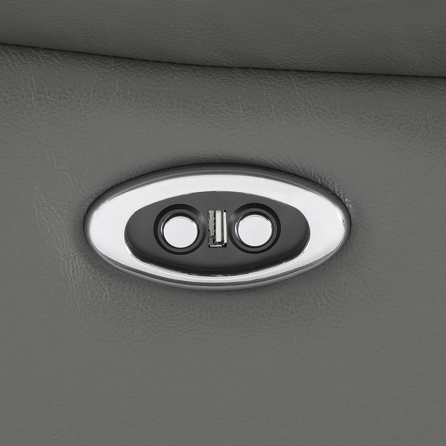 Flamenco Grey Power Sofa - furniture place usa