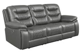 Flamenco Grey Power Sofa - furniture place usa
