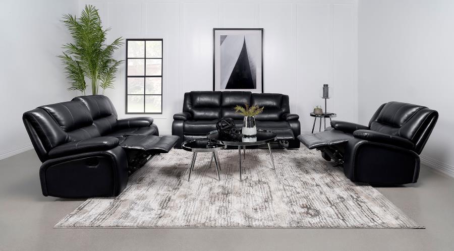 Black Motion Sofa - furniture place usa