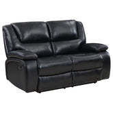 Black Motion Loveseat - furniture place usa