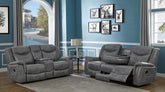 Conrad Grey 2 Pc Motion Sofa Set - furniture place usa