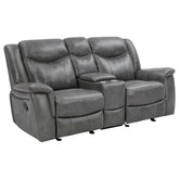 Conrad Grey Glider Loveseat W/ Power Outlet - furniture place usa
