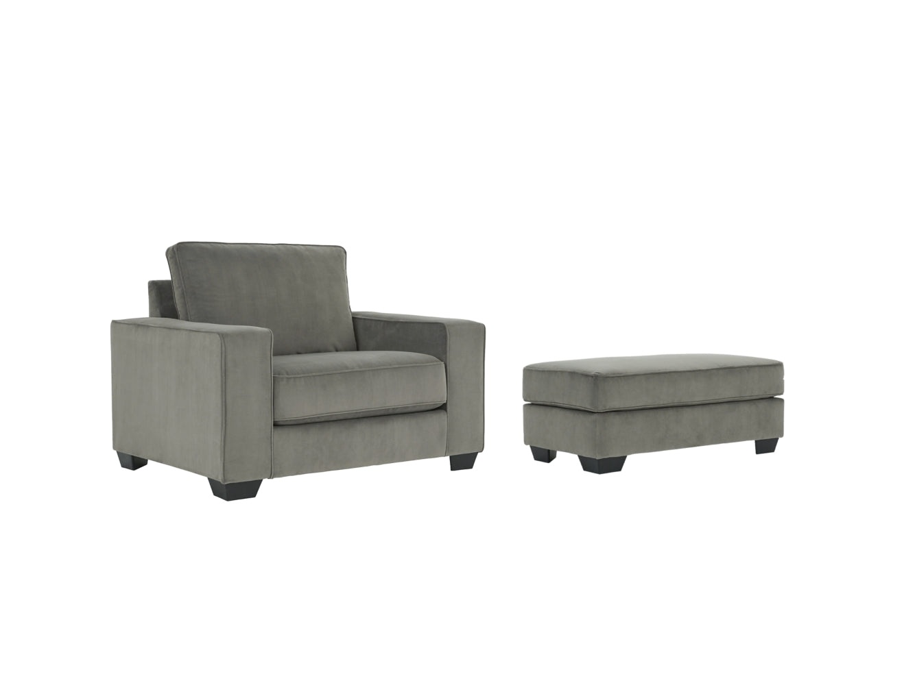 Angleton Chair and Ottoman - furniture place usa