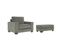 Angleton Chair and Ottoman - furniture place usa