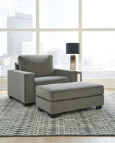 Angleton Chair and Ottoman - furniture place usa