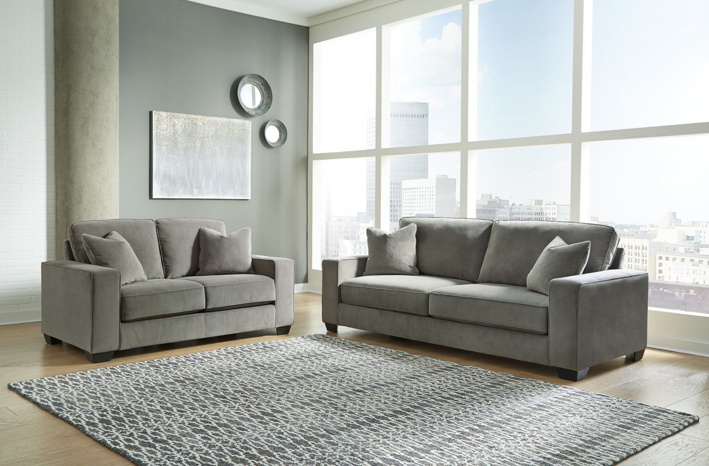 Angleton Sofa and Loveseat - furniture place usa