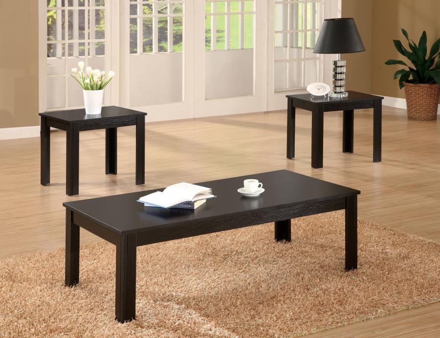 Elias Black 3 Pc Coffee Table Set - furniture place usa
