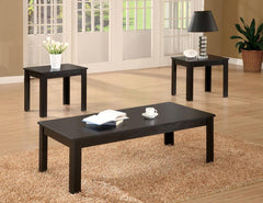 Elias Black 3 Pc Coffee Table Set - furniture place usa