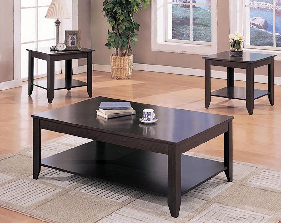 Brooks Brown 3 Pc Coffee Table Set - furniture place usa