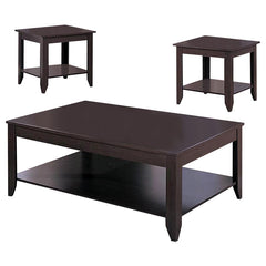 Brooks Brown 3 Pc Coffee Table Set - furniture place usa
