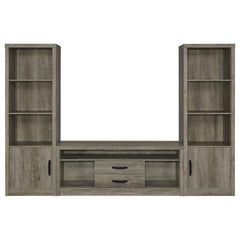 Burke Grey 3 Pc Entertainment Center - furniture place usa