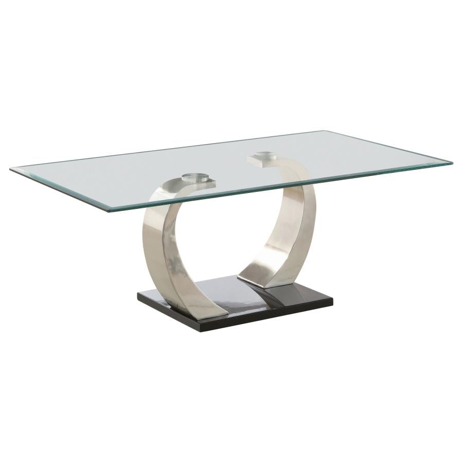 Pruitt Silver Coffee Table - furniture place usa