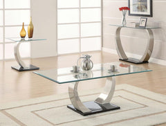 Pruitt Silver Coffee Table - furniture place usa