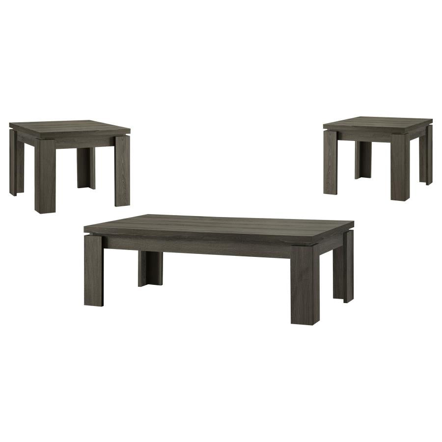 Cain Grey 3 Pc Coffee Table Set - furniture place usa