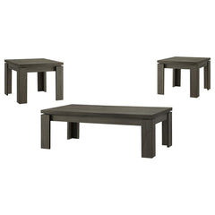 Cain Grey 3 Pc Coffee Table Set - furniture place usa