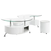 Buckley White Coffee Table - furniture place usa