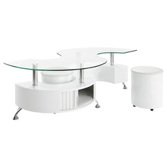 Buckley White Coffee Table - furniture place usa