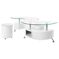 Buckley White Coffee Table - furniture place usa