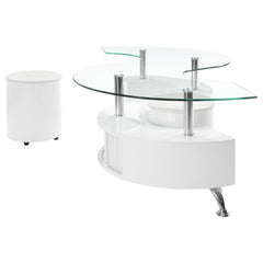 Buckley White Coffee Table - furniture place usa