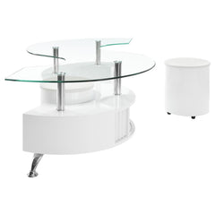 Buckley White Coffee Table - furniture place usa