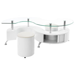 Buckley White Coffee Table - furniture place usa
