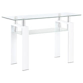 Dyer White Sofa Table - furniture place usa