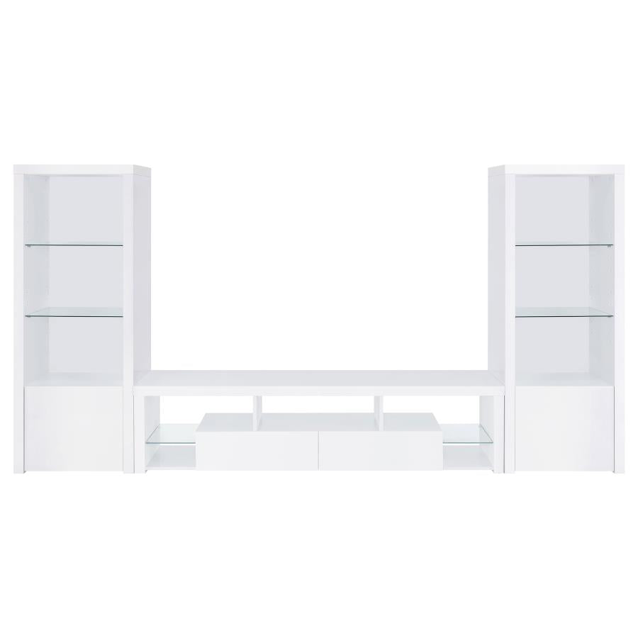 Jude White 3 Pc Entertainment Center - furniture place usa