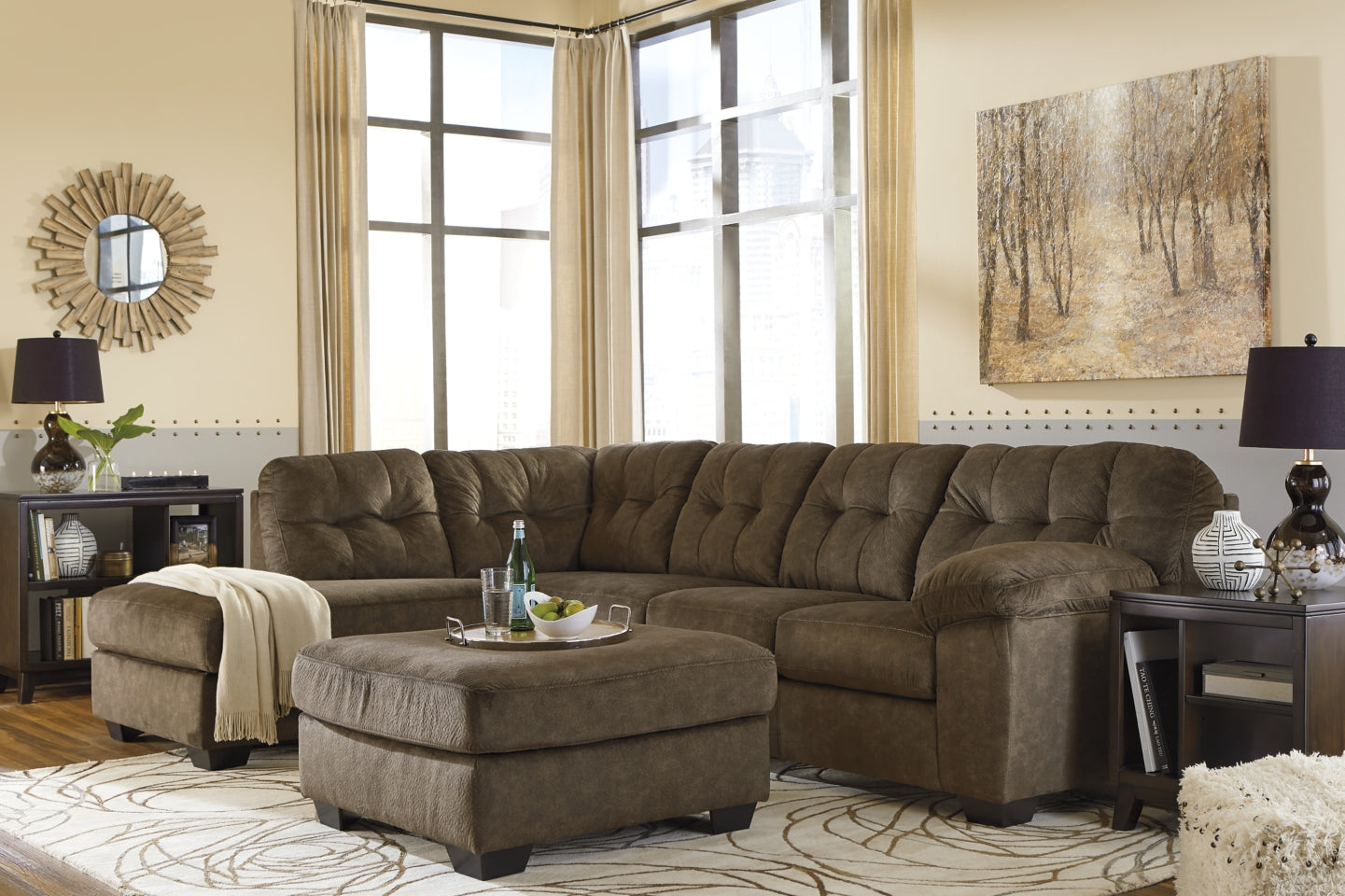 Accrington 2-Piece Sectional with Ottoman - PKG001583 - furniture place usa