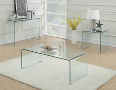 Ripley Clear Sofa Table - furniture place usa