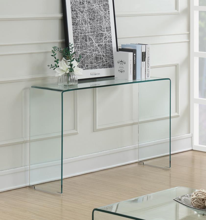 Ripley Clear Sofa Table - furniture place usa