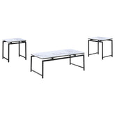 Clark White 3 Pc Coffee Table Set - furniture place usa
