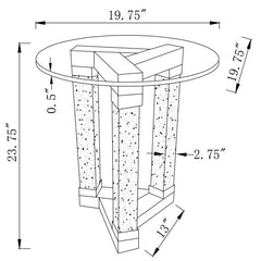 Octave Silver End Table - furniture place usa