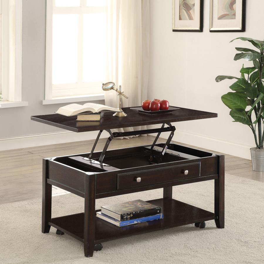 Bradford Brown Lift Top Coffee Table - furniture place usa