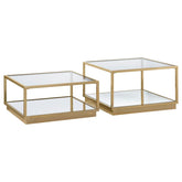 Renee Gold 2 Pc Coffee Table Set - furniture place usa
