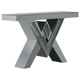 Taffeta Silver Sofa Table - furniture place usa