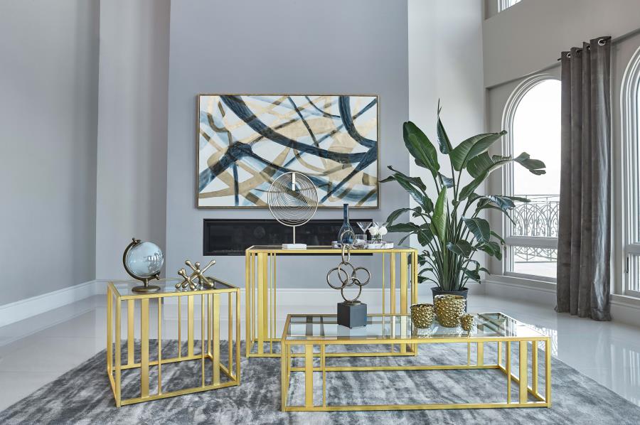 Adri Gold Coffee Table - furniture place usa